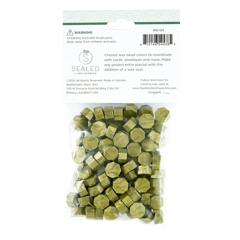 Spellbinders Aged Gold Wax Beads (100pcs) (WS-123) Spellbinders Aged Gold Wax Beads (100pcs) (WS-123)