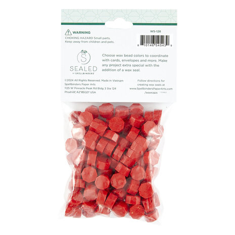 Spellbinders Vibrant Red Wax Beads (100pcs) (WS-128)