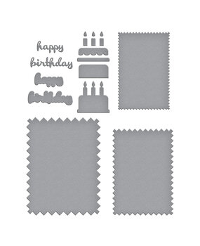 Spellbinders Pinking Birthday Rectangles Etched Dies (S5-656)