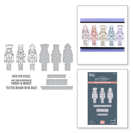 Spellbinders Nutcracker Trio Press Plate & Die Set (BP-222)