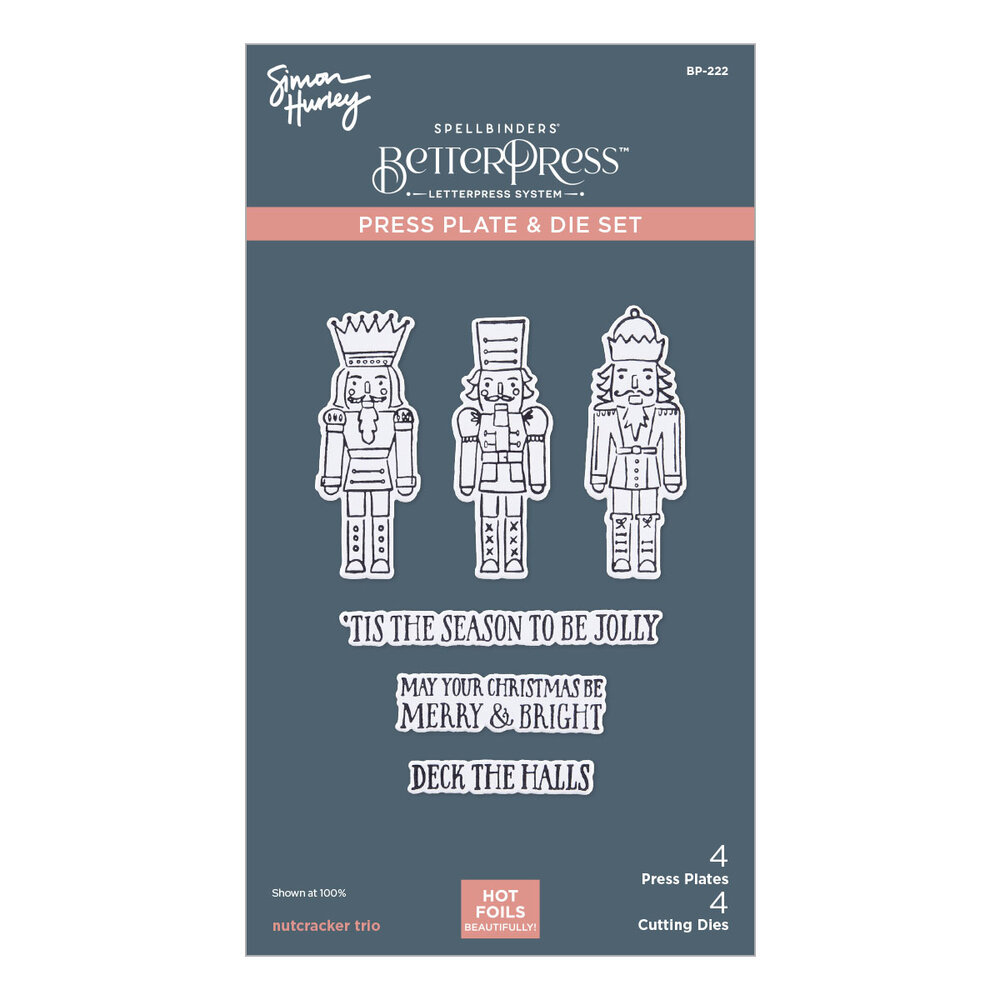 Spellbinders Nutcracker Trio Press Plate & Die Set (BP-222) (DISCONTINUED) Spellbinders Nutcracker Trio Press Plate & Die Set (BP-222) (DISCONTINUED)