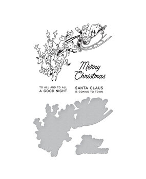 Spellbinders Santa's Sleigh Press Plate & Die Set (BP-221)