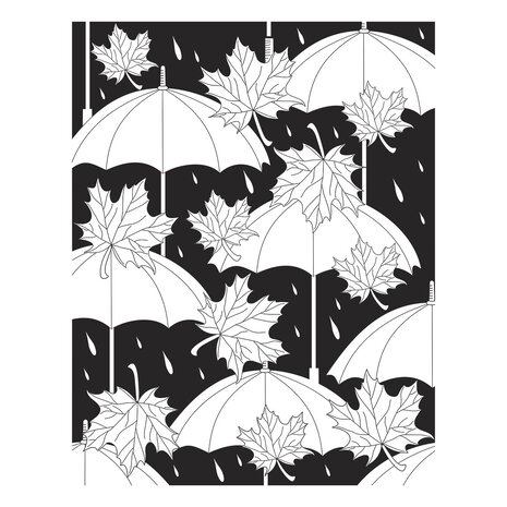 Spellbinders Autumn Rain Press Plate (BP-224) (DISCONTINUED) Spellbinders Autumn Rain Press Plate (BP-224) (DISCONTINUED)