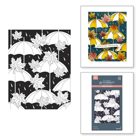 Spellbinders Autumn Rain Press Plate (BP-224) (DISCONTINUED) Spellbinders Autumn Rain Press Plate (BP-224) (DISCONTINUED)