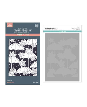Spellbinders Autumn Rain Press Plate and Stencil Bundle (BD-0897) Spellbinders Autumn Rain Press Plate and Stencil Bundle (BD-0897)