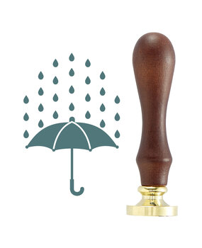 Spellbinders Falling Raindrops Wax Seal Stamp (WS-133) (OUTLET)