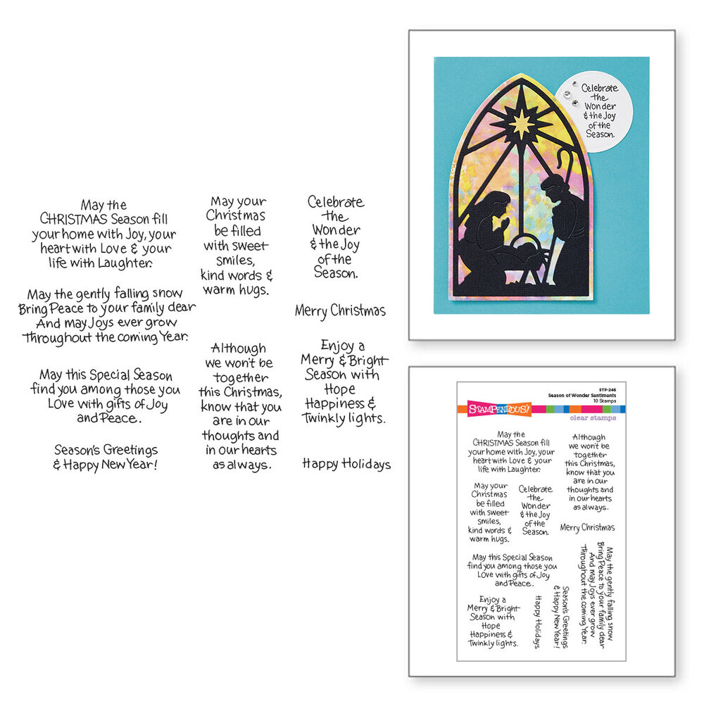 Stampendous Season of Wonder Sentiments Clear Stamp Set (STP-246) (OUTLET)