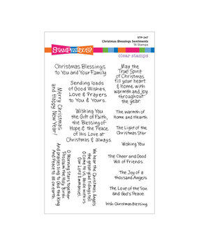 Stampendous Christmas Blessings Sentiments Clear Stamp Set (STP-247) (OUTLET)