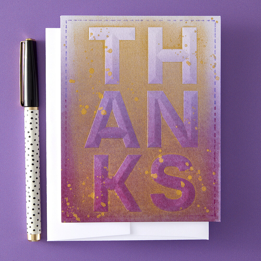 Spellbinders Beveled Thanks A2 Cardfront 3D Embossing Folder (E3D-091) Spellbinders Beveled Thanks A2 Cardfront 3D Embossing Folder (E3D-091)