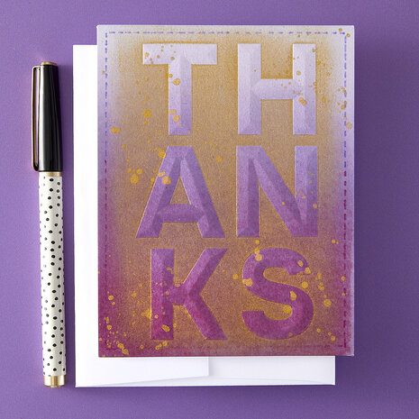 Spellbinders Beveled Thanks A2 Cardfront 3D Embossing Folder (E3D-091) Spellbinders Beveled Thanks A2 Cardfront 3D Embossing Folder (E3D-091)