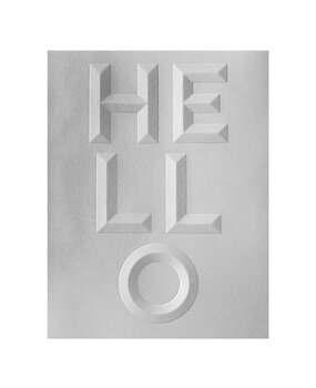 Spellbinders Beveled Hello A2 Cardfront 3D Embossing Folder (E3D-090)