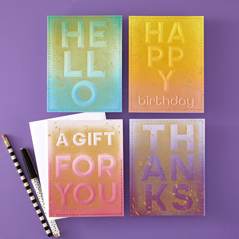 Spellbinders Beveled Thanks A2 Cardfront 3D Embossing Folder (E3D-091) Spellbinders Beveled Thanks A2 Cardfront 3D Embossing Folder (E3D-091)