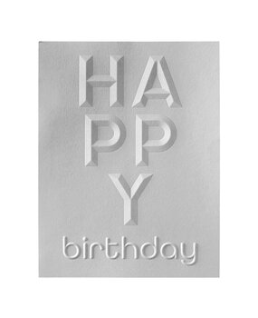 Spellbinders Beveled Happy Birthday A2 Cardfront 3D Embossing Folder (E3D-092)