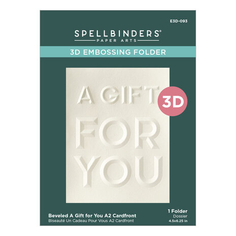 Spellbinders Beveled A Gift For You A2 Cardfront 3D Embossing Folder (E3D-093)