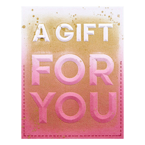 Spellbinders Beveled A Gift For You A2 Cardfront 3D Embossing Folder (E3D-093)