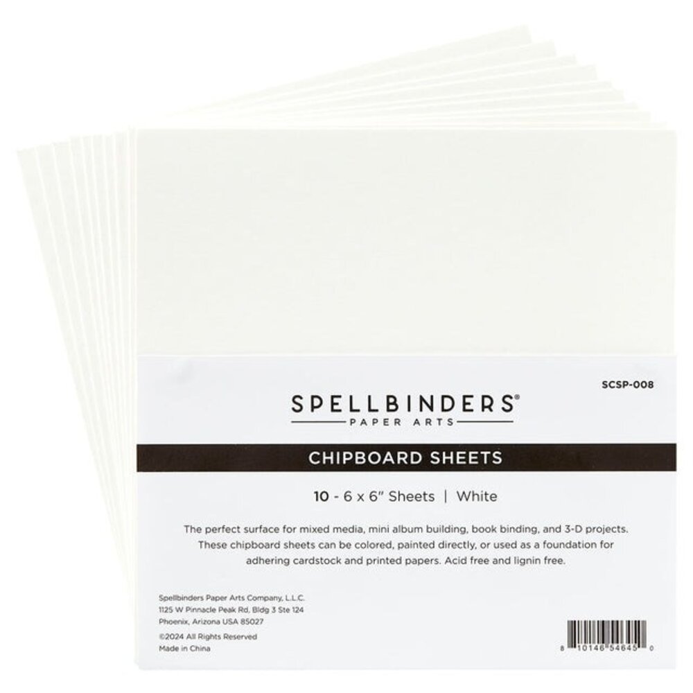 Spellbinders White 6x6 Inch Chipboard Sheets (SCSP-008) Spellbinders White 6x6 Inch Chipboard Sheets (SCSP-008)