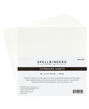 Spellbinders White 6x6 Inch Chipboard Sheets (SCSP-008)