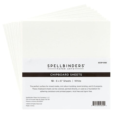 Spellbinders White 6x6 Inch Chipboard Sheets (SCSP-008) Spellbinders White 6x6 Inch Chipboard Sheets (SCSP-008)