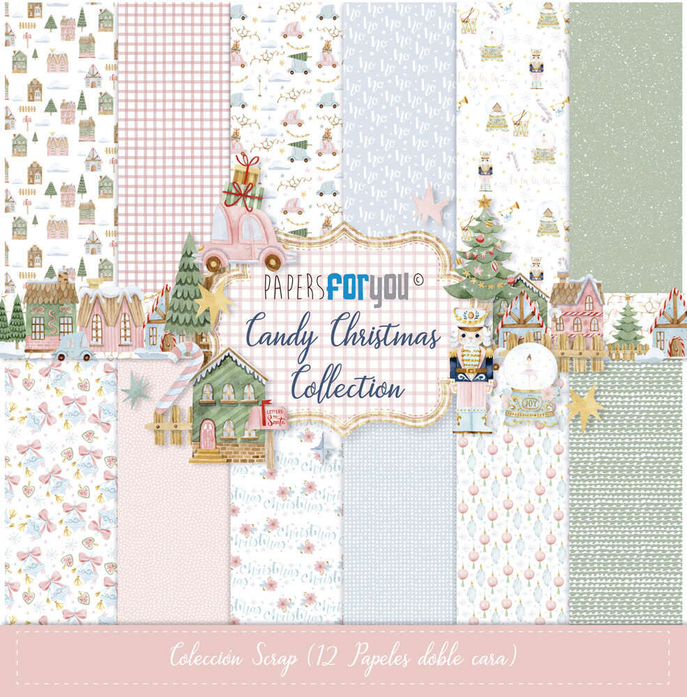 Papers For You Candy Christmas Scrap Paper Pack (12pcs) (PFY-13807) Papers For You Candy Christmas Scrap Paper Pack (12pcs) (PFY-13807)