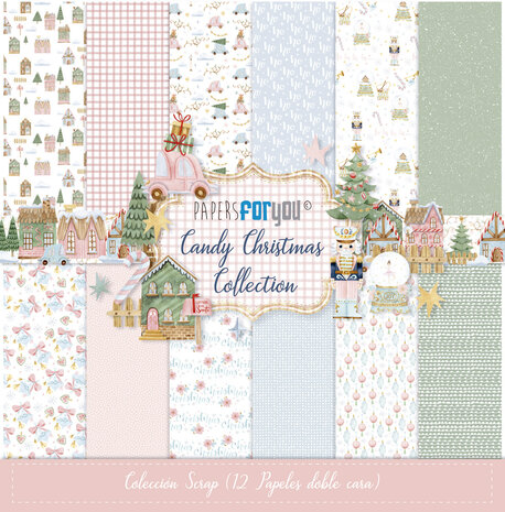Papers For You Candy Christmas Scrap Paper Pack (12pcs) (PFY-13807) Papers For You Candy Christmas Scrap Paper Pack (12pcs) (PFY-13807)