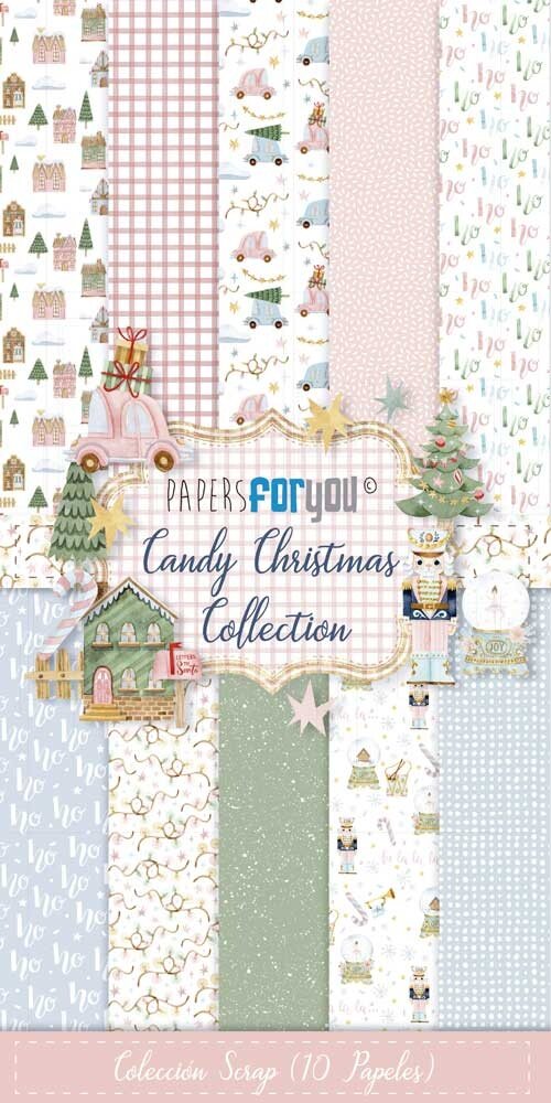 Papers For You Candy Christmas Slim Scrap Paper Pack (10pcs) (PFY-13824) Papers For You Candy Christmas Slim Scrap Paper Pack (10pcs) (PFY-13824)