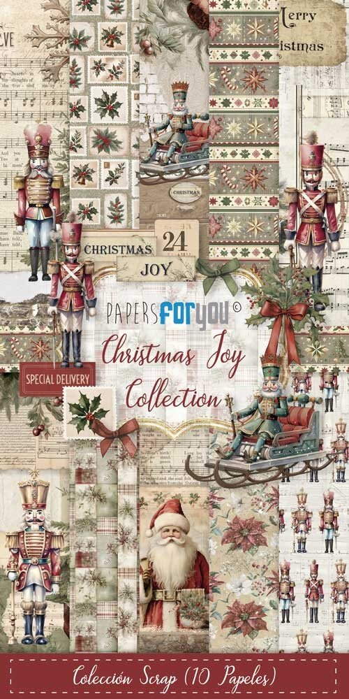 Papers For You Christmas Joy Slim Scrap Paper Pack (10pcs) (PFY-14147) Papers For You Christmas Joy Slim Scrap Paper Pack (10pcs) (PFY-14147)