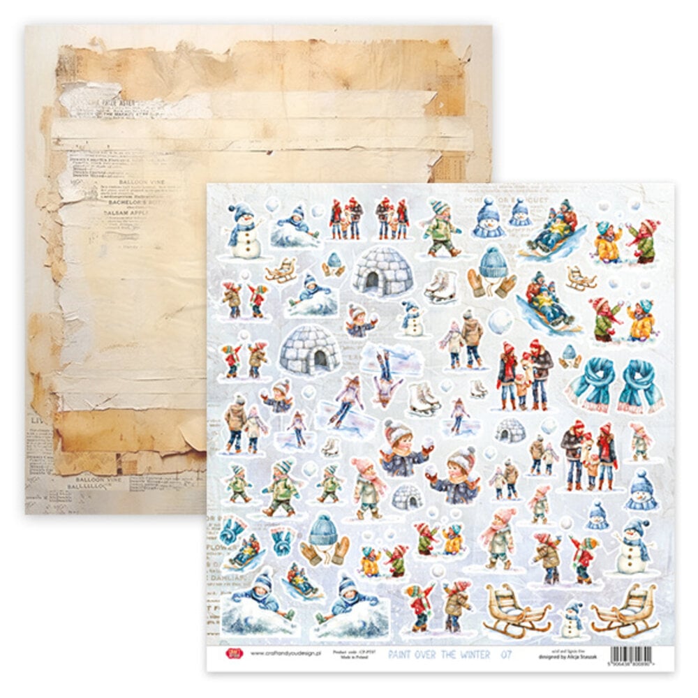 Craft & You Design Paint Over The Winter 12x12 Inch Creative Set 250gr (8sheets) (CYD-CSET-PT30-8) Craft & You Design Paint Over The Winter 12x12 Inch Creative Set 250gr (8sheets) (CYD-CSET-PT30-8)
