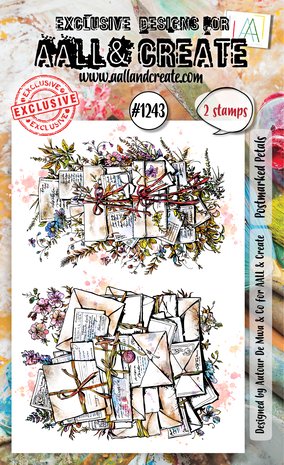 Aall and Create Stamp Set A6 Postmarked Petals (AALL-TP-1243) Aall and Create Stamp Set A6 Postmarked Petals (AALL-TP-1243)