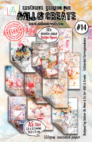 Aall and Create Design Paper A5 Colourful Correspondence (AALL-PA-014) Aall and Create Design Paper A5 Colourful Correspondence (AALL-PA-014)