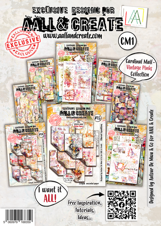 Aall and Create Cardinal Mail - Vintage Pinks (AALL-PCK-CM1)