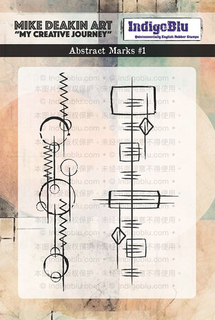 IndigoBlu Abstract Marks A6 Rubber Stamps (IND1331)