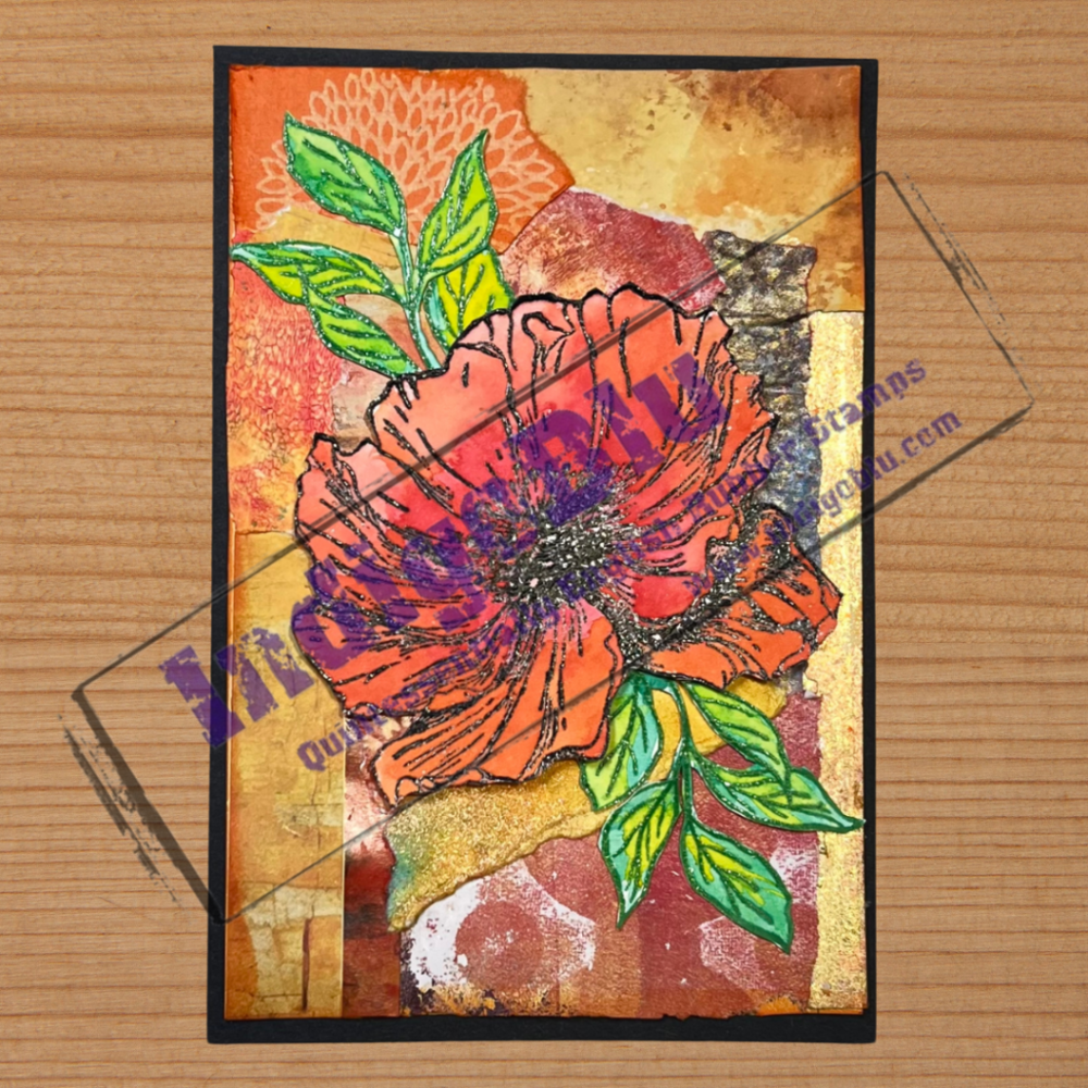 IndigoBlu Anemone and Script A6 Rubber Stamps (IND1343) IndigoBlu Anemone and Script A6 Rubber Stamps (IND1343)
