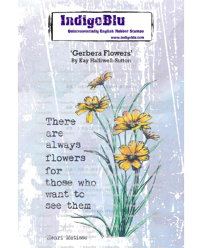 IndigoBlu Gerbera A6 Rubber Stamps (IND1341)
