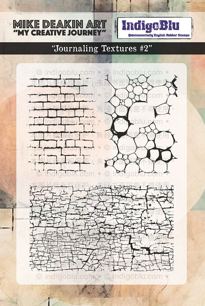 IndigoBlu Journaling Textures 2 A6 Rubber Stamps (IND1329) IndigoBlu Journaling Textures 2 A6 Rubber Stamps (IND1329)