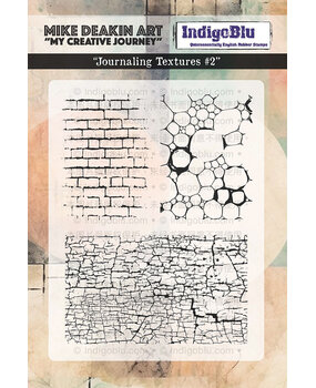 IndigoBlu Journaling Textures 2 A6 Rubber Stamps (IND1329)