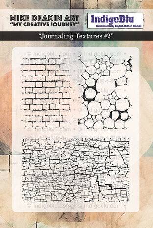 IndigoBlu Journaling Textures 2 A6 Rubber Stamps (IND1329) IndigoBlu Journaling Textures 2 A6 Rubber Stamps (IND1329)