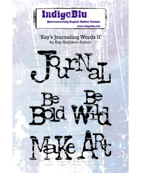 IndigoBlu Kays Journaling Words II A6 Rubber Stamps (IND1345)