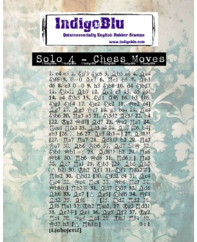 IndigoBlu Solo 4 Chess Moves Rubber Stamps (IND1346)