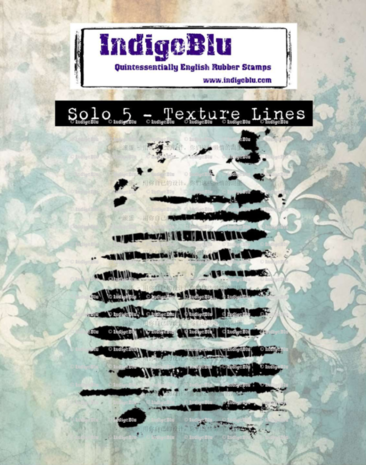 IndigoBlu Solo 5 Texture Lines Rubber Stamps (IND1347)
