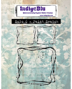 IndigoBlu Solo 6 Paint Swatch Rubber Stamps (IND1348)
