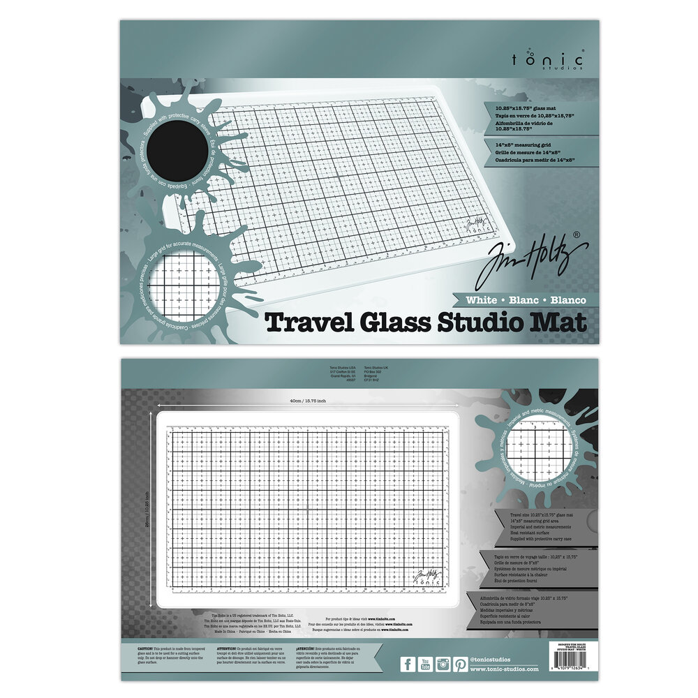 Tonic Tim Holtz Tim Holtz Travel Glass Studio Mat - White (2634e)