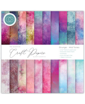 Craft Consortium Essential Craft Papers 6x6 Inch Paper Pad Grunge - Mid Tones (CCEPAD032B) Craft Consortium Essential Craft Papers 6x6 Inch Paper Pad Grunge - Mid Tones (CCEPAD032B)