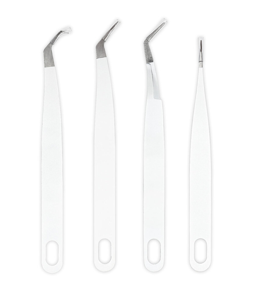 HobbyGros Storage Tweezers Set (4pcs) (HGT023)