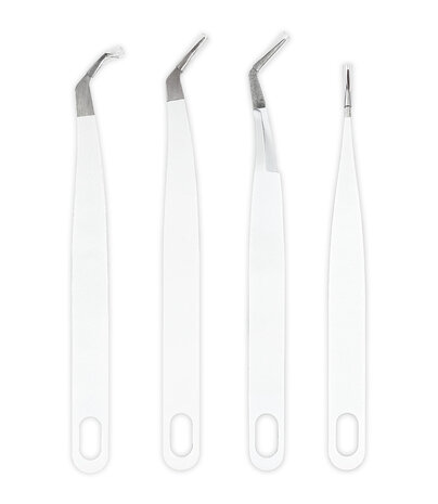 HobbyGros Storage Tweezers Set (4pcs) (HGT023)