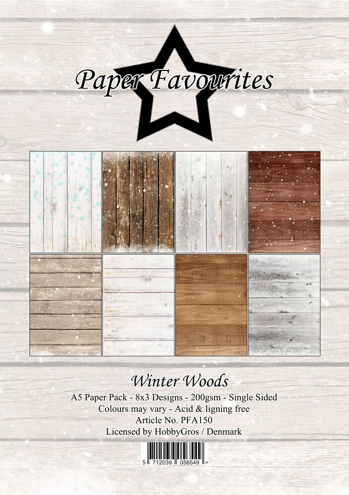 Paper Favourites Winter Woods A5 Paper Pack (PFA150)