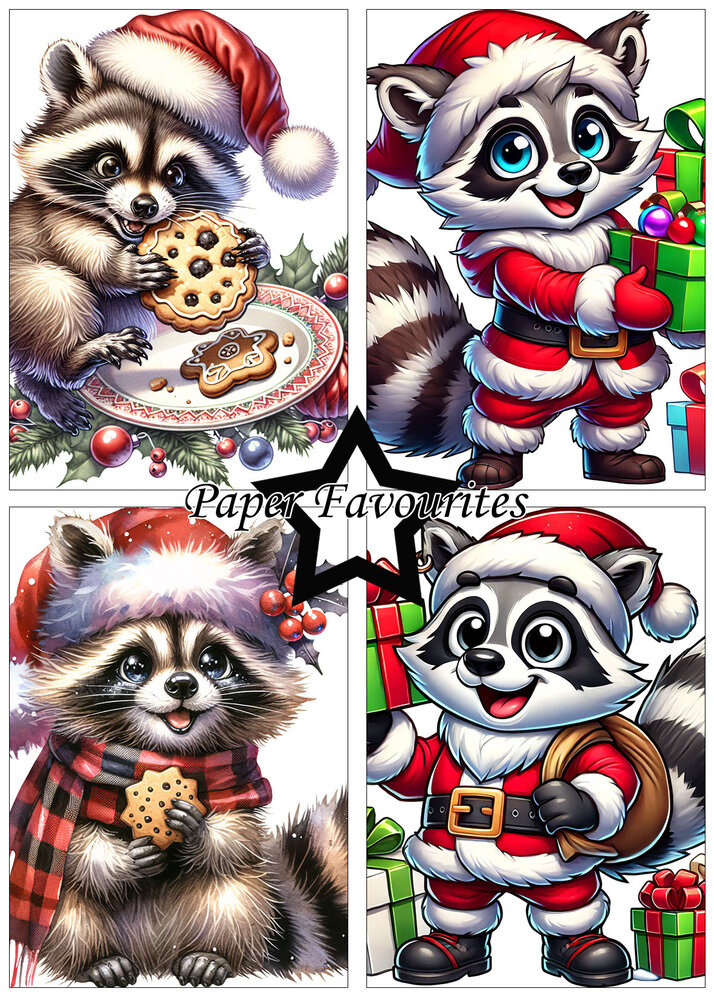 Paper Favourites Christmas Raccoons A5 Paper Pack (PFA152) Paper Favourites Christmas Raccoons A5 Paper Pack (PFA152)