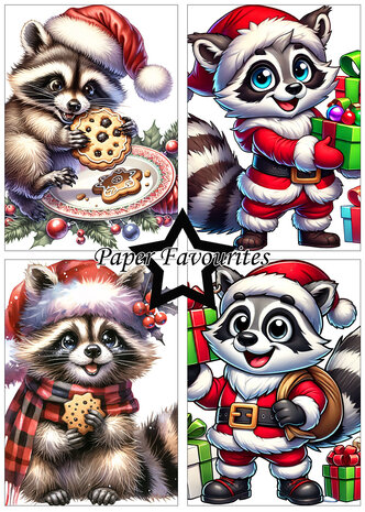 Paper Favourites Christmas Raccoons A5 Paper Pack (PFA152) Paper Favourites Christmas Raccoons A5 Paper Pack (PFA152)