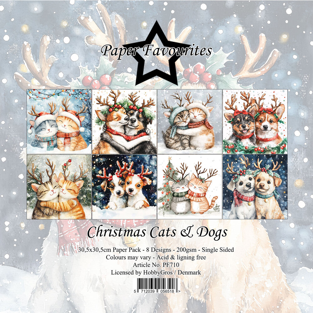 Paper Favourites Christmas Cats & Dogs 12x12 Inch Paper Pack (PF710) Paper Favourites Christmas Cats & Dogs 12x12 Inch Paper Pack (PF710)