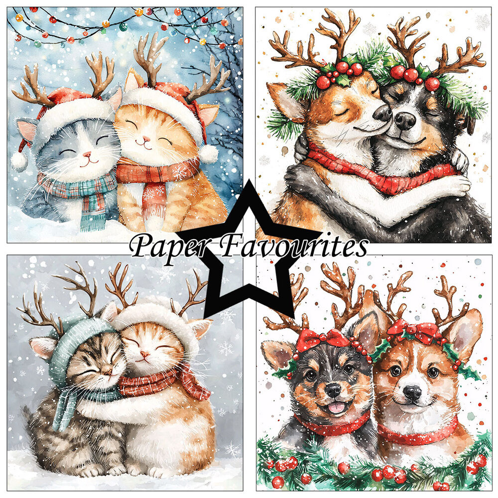 Paper Favourites Christmas Cats & Dogs 12x12 Inch Paper Pack (PF710) Paper Favourites Christmas Cats & Dogs 12x12 Inch Paper Pack (PF710)