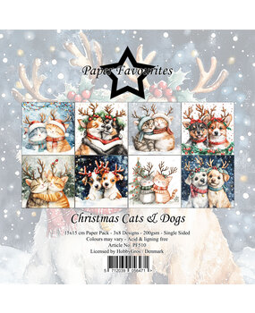 Paper Favourites Christmas Cats & Dogs 6x6 Inch Paper Pack (PF510)